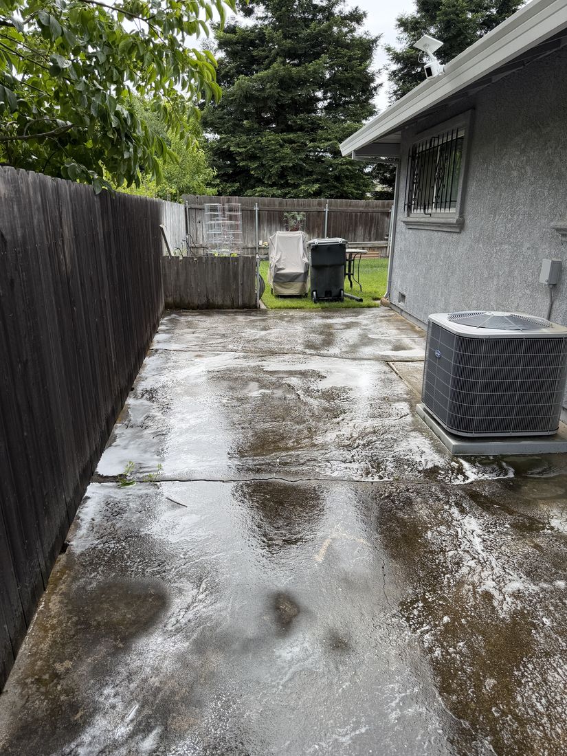 Recent pressure washing job