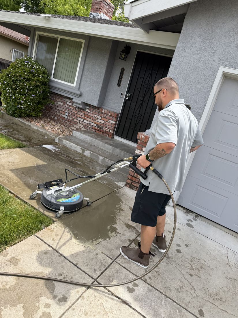 Recent pressure washing job