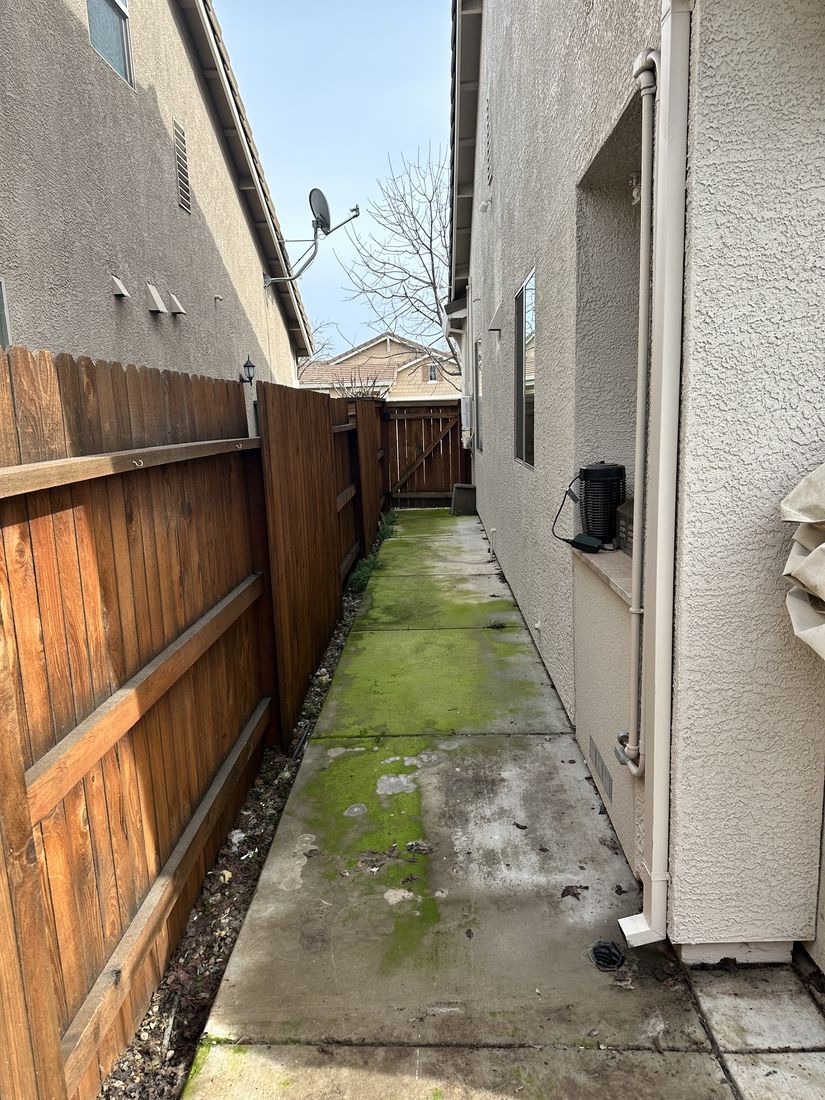 Recent pressure washing job