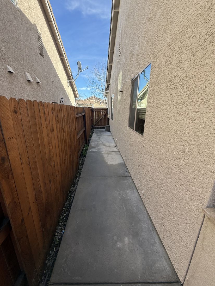 Recent pressure washing job