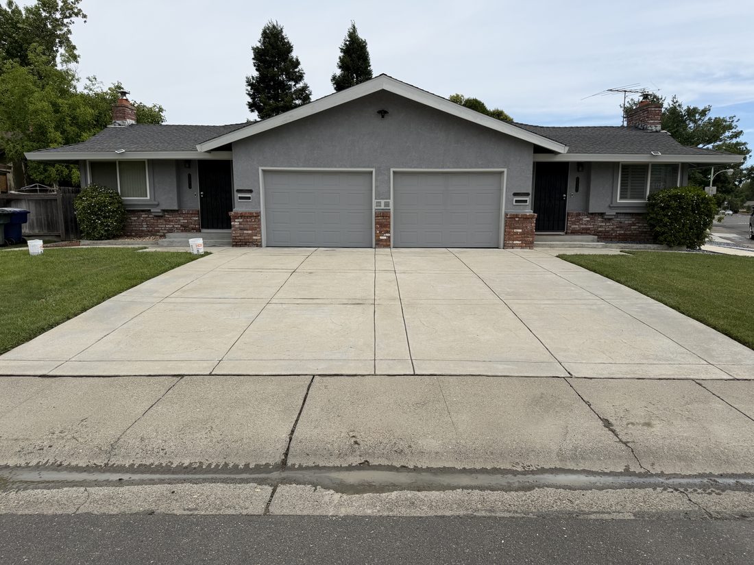 Driveway pressure washing