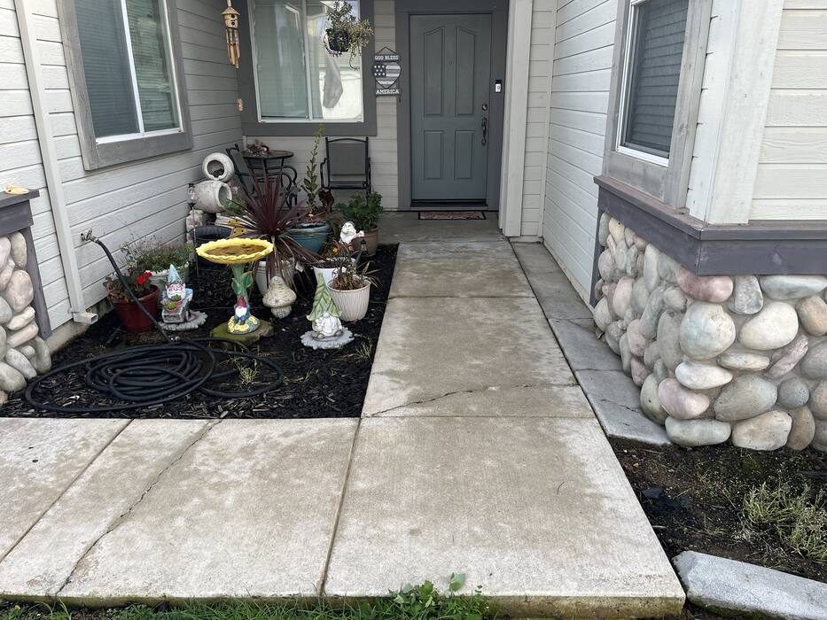 Walkway pressure washing